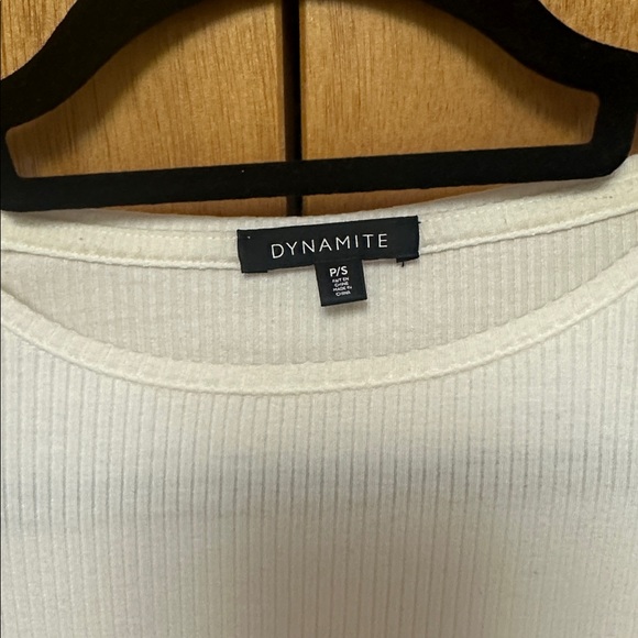 Dynamite White Ribbed Top - Picture 3 of 3